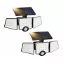 LEPRO 640003-DW-a-2 Solar-Straßenlaterne mit Bewegungs- und Dämmerungssensor, 2er-Pack, 1500 Lumen, 6500K Kaltweiß, IP65 wasserdicht, Wandmontage, LED