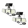 LEPRO 640005-DW-2 Solar-Bewegungsmelder-Leuchte, 2er-Pack, 600 Lumen, 6500K Kaltweiß, IP65 wasserdicht, 3 Modi, Wandmontage