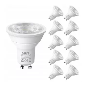 LEPRO GU10 LED-Lampe 3,6W 345lm 6500K Tageslichtweiß 38° Abstrahlwinkel 10er-Pack