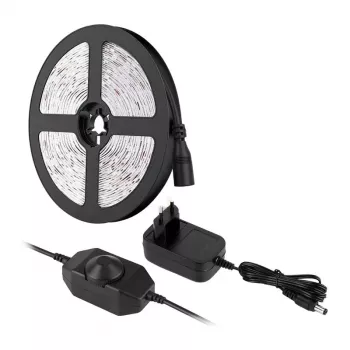 LEPRO PR4100067-WW-EU 5m LED-Streifen Warmweiß 3000K 300 LEDs SMD 2835 12W 1000lm Dimmbar mit EU-Stecker