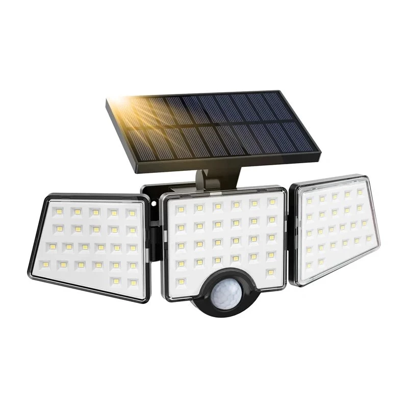 LEPRO WL4000 Solarleuchte – 4000LM, IP65, 18W Solarmodul mit Bewegungssensor und Fernbedienung, 5M Kabel