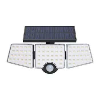 LEPRO WL4000 Solarleuchte – 4000LM, IP65, 18W Solarmodul mit Bewegungssensor und Fernbedienung, 5M Kabel