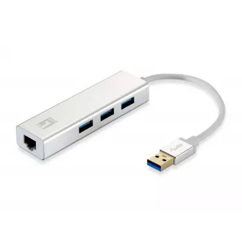 LevelOne Gigabit Adapter USB-A 3.0 auf RJ45 + 3x USB-A 3.0 1Gbps