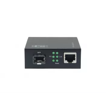 LevelONE GVM-2000 Smart Gigabit RJ45 zu SFP Media Converter, 19-Zoll Rack-Mount kompatibel, 10/100/1000 Mbps