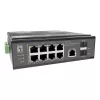 LevelOne Industrial PoE+ Switch 8x 2,5G PoE, 2x 1G, 2x 10G SFP+ Uplinks, Unmanaged, DIN-Schiene, IP30