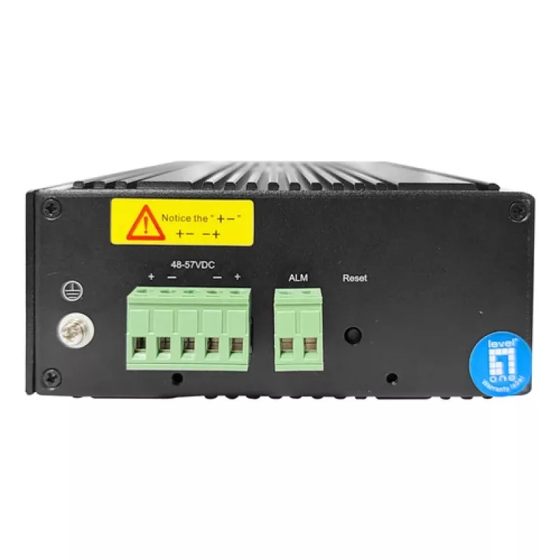 LevelOne Industrial PoE+ Switch 8x 2,5G PoE, 2x 1G, 2x 10G SFP+ Uplinks, Unmanaged, DIN-Schiene, IP30