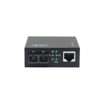 LevelOne Smart Gigabit RJ45-SC Media Converter, Multimode Fiber, 850 nm, 500 m, Compatible with 19-Inch Rack Mount Chassis, 1000 Mbit/s