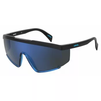 Levi's LV-1008-S-OY4 Unisex Shield Sonnenbrille - Schwarzer Rahmen Graue Gläser UV400