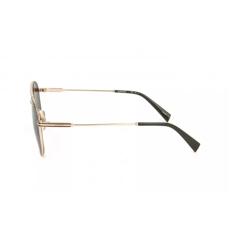 LEVI'S LV-1013-S-J5G Unisex Rechteck-Sonnenbrille - Schwarzer Rahmen, graue Gläser, 54 mm
