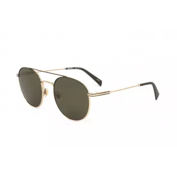LEVI'S LV-1013-S-J5G Unisex Rechteck-Sonnenbrille - Schwarzer Rahmen, graue Gläser, 54 mm