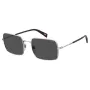 LEVI'S LV-1019-S-010 Unisex Sonnenbrille - Schwarzer Rahmen Graue Gläser 57mm