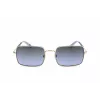 LEVI'S LV-1019-S-BL Unisex Rechteck-Sonnenbrille - Schwarzer Rahmen, Rauchgraue Gläser 57mm
