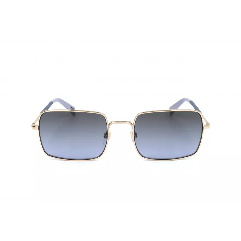 LEVI'S LV-1019-S-BL Unisex Rechteck-Sonnenbrille - Schwarzer Rahmen, Rauchgraue Gläser 57mm