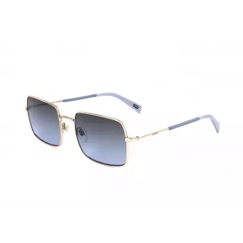LEVI'S LV-1019-S-BL Unisex Rechteck-Sonnenbrille - Schwarzer Rahmen, Rauchgraue Gläser 57mm