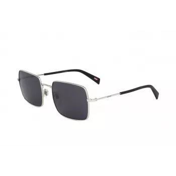 LEVI'S LV-1019-S-IR Unisex Sonnenbrille - Schwarzer Rahmen, Graue Gläser, 57 mm