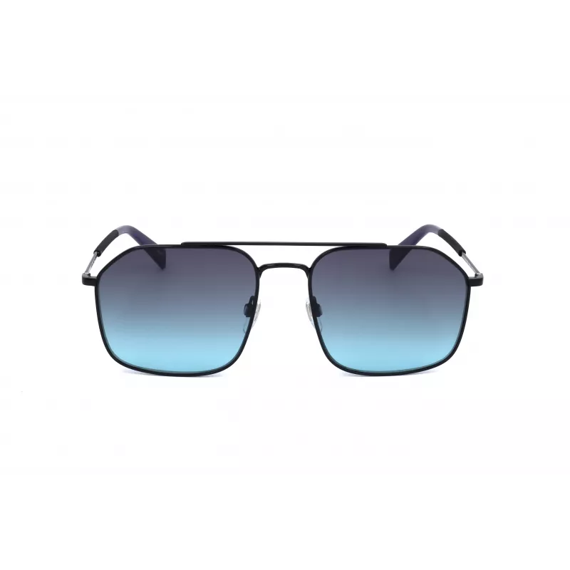 LEVI'S LV-1021-S-807 Unisex-Sonnenbrille - Schwarzer Acetatrahmen, graue Polycarbonatgläser, 58 mm