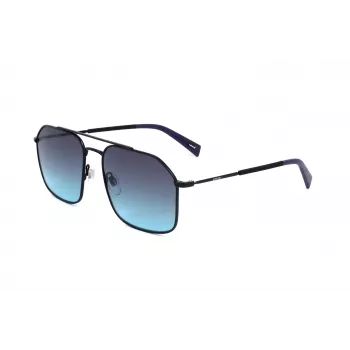 LEVI'S LV-1021-S-807 Unisex-Sonnenbrille - Schwarzer Acetatrahmen, graue Polycarbonatgläser, 58 mm