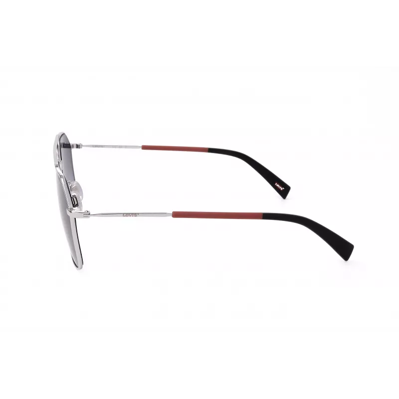 Levi's LV-1021-S-RD Unisex Sonnenbrille - Schwarzer Rahmen, Graue Gläser, 58 mm