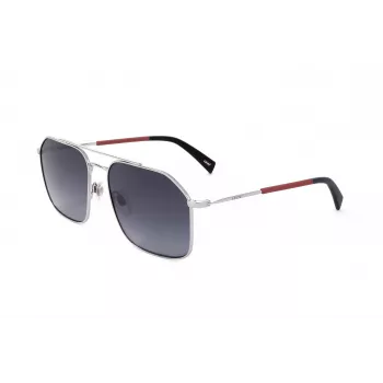 Levi's LV-1021-S-RD Unisex Sonnenbrille - Schwarzer Rahmen, Graue Gläser, 58 mm