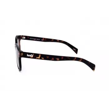 LEVI'S LV-1022-S-086 Unisex Rechteck-Sonnenbrille - Havana-Gestell, braune Gläser, 51 mm