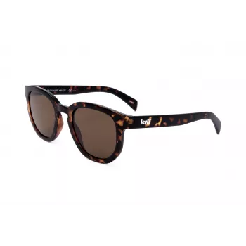 LEVI'S LV-1022-S-086 Unisex Rechteck-Sonnenbrille - Havana-Gestell, braune Gläser, 51 mm