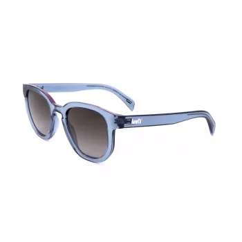 LEVI'S LV-1022-S-PJP Unisex Rechteck-Sonnenbrille - Havanna Acetatrahmen, grüne polarisierte Gläser, 51 mm