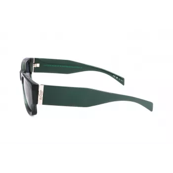 LEVI'S LV-1033-S-1ED Unisex Rechteck-Sonnenbrille - Schwarzer Rahmen Graue Gläser 53mm