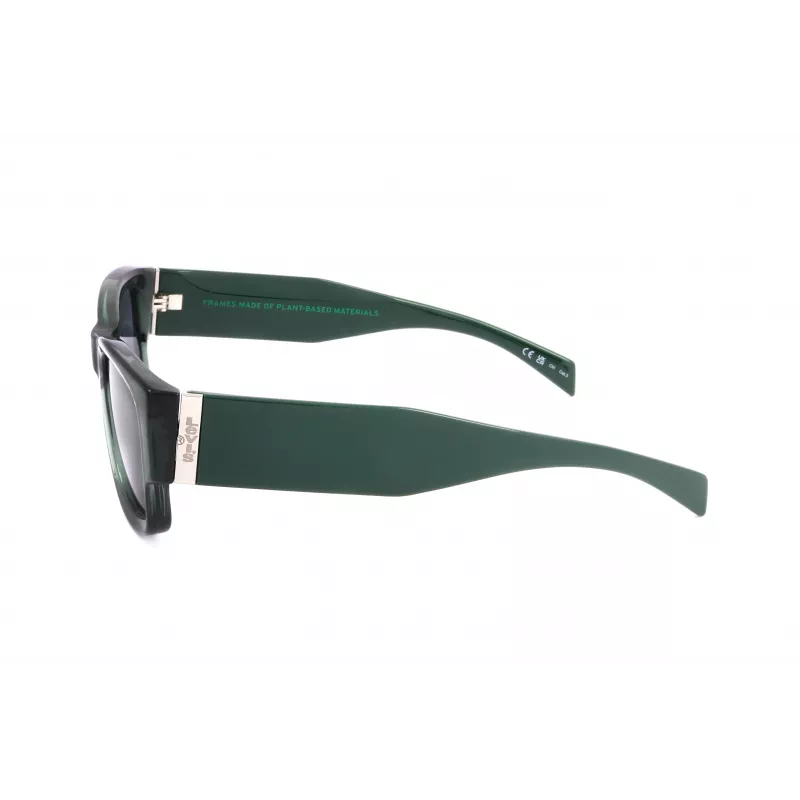 LEVI'S LV-1033-S-1ED Unisex Rechteck-Sonnenbrille - Schwarzer Rahmen Graue Gläser 53mm