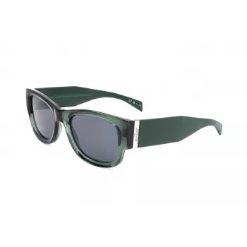 LEVI'S LV-1033-S-1ED Unisex Rechteck-Sonnenbrille - Schwarzer Rahmen Graue Gläser 53mm