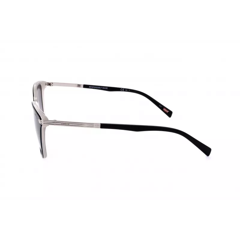 LEVI'S LV-5017-S-80S Damen-Sonnenbrille, eckig, graue Gläser, 55 mm