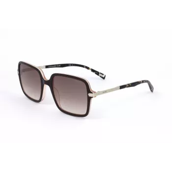 LEVI'S LV-5018-S-MS5 Damen Rechteck-Sonnenbrille - Havanna/Schildpatt Acetatrahmen, Braune Polycarbonat-Gläser, UV400-Schutz, 54/20/145 mm