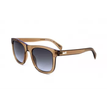 LEVI'S LV1023S09GB Unisex Sonnenbrille - Matt Schwarzer Rahmen, Graue Gläser, 53 mm