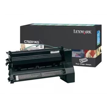 Lexmark C782X1KG Schwarzer Toner - für C782dn, C782dtn, C782n, X782e, X782e MFP, X782e Page Plus Solution