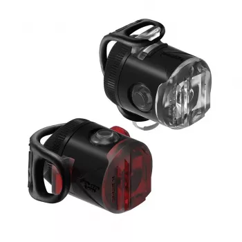 Lezyne LED-Lichtset USB-Paar – 200 Lumen vorne & 10 Lumen hinten, IPX7, integriertes USB-Laden