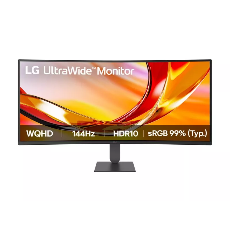 LG 34U620B-B 34 inch UltraWide WQHD VA Curved Gaming Monitor, 3440x1440, 144Hz, 5ms, HDR10, FreeSync Premium, 2x HDMI, DisplayPort, Schwarz