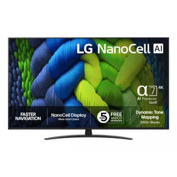 LG 65NANO82A6B 65-Zoll 4K NanoCell Smart TV mit webOS, HDR10 Pro, α5 Gen5 AI Processor 4K