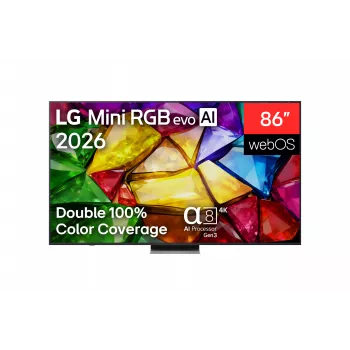 LG 86MRGB87B3B 86-Zoll 4K UHD Smart TV mit Mini-LED (Mini-RGB) Technologie, webOS 23, α7 AI-Prozessor 4K Gen6, Schwarz