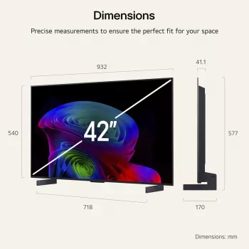 LG Electronics OLED42C6ELB 42-Zoll 4K OLED-Fernseher, Schwarz, 120 Hz, Triple-Tuner, webOS Smart TV
