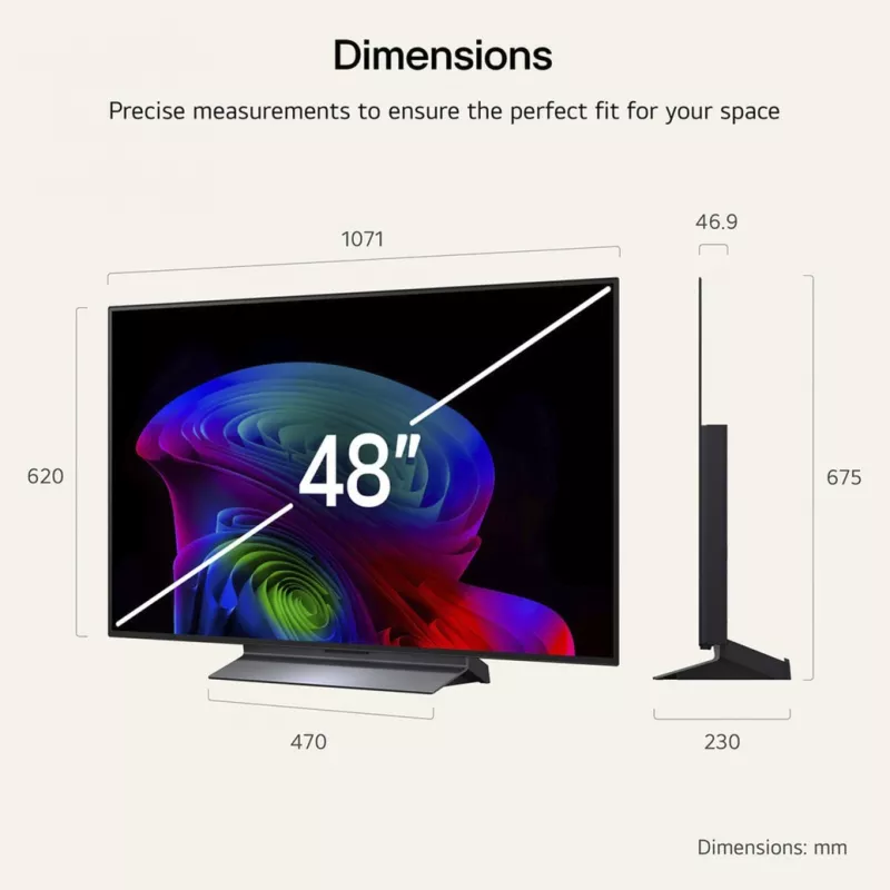 LG Electronics OLED48C6ELB.AEUD 48-Zoll 4K OLED-Fernseher, Schwarz, UltraHD/4K, Triple-Tuner, 120Hz-Panel