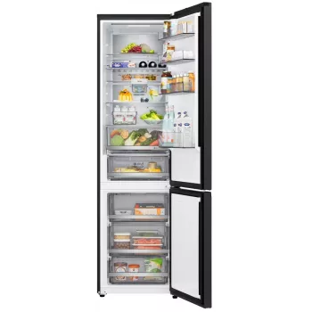 LG GBBS726BEV Freistehender Kühl-Gefrierschrank mit Total No Frost, 384 L, Matt Schwarz, Energieklasse C, Inverter Linear Compressor, Wi-Fi