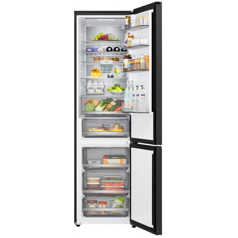 LG GBBS726BEV Freistehender Kühl-Gefrierschrank mit Total No Frost, 384 L, Matt Schwarz, Energieklasse C, Inverter Linear Compressor, Wi-Fi
