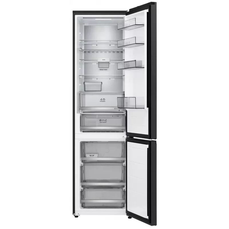 LG GBBS726BEV Freistehender Kühl-Gefrierschrank mit Total No Frost, 384 L, Matt Schwarz, Energieklasse C, Inverter Linear Compressor, Wi-Fi