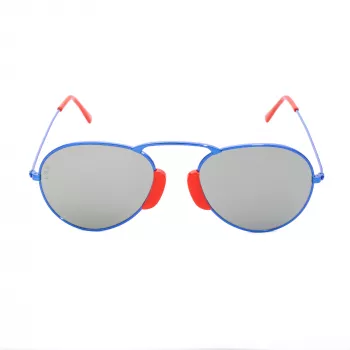 LGR AGADIR-BLUE08 Unisex Sonnenbrille Havana Rahmen Blaue Gläser 54/20/145 mm