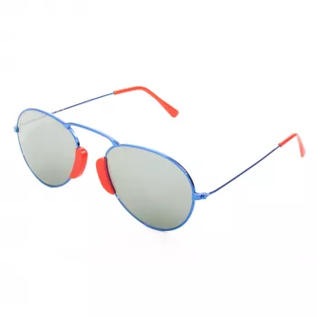 LGR AGADIR-BLUE08 Unisex Sonnenbrille Havana Rahmen Blaue Gläser 54/20/145 mm