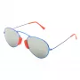 LGR AGADIR-BLUE08 Unisex Sonnenbrille Havana Rahmen Blaue Gläser 54/20/145 mm