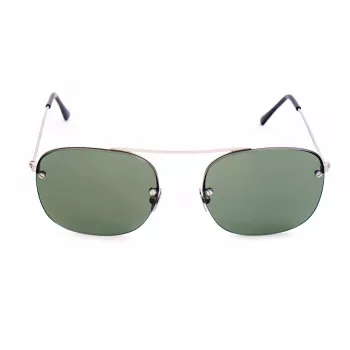 LGR Maasa Sonnenbrille Schwarz - Rechteckiger Acetatrahmen mit grauen Mineralgläsern - 54/18/145 mm