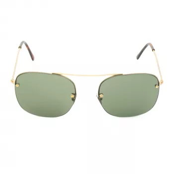 LGR Maasai Gold 02 Sonnenbrille - handgefertigtes italienisches Acetat, UV400-Schutz, 54 mm Glas