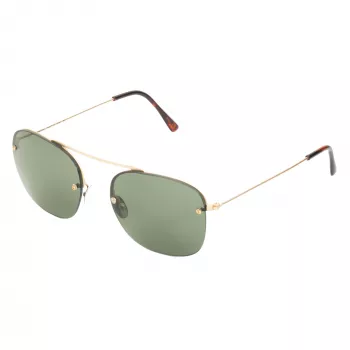 LGR Maasai Gold 02 Sonnenbrille - handgefertigtes italienisches Acetat, UV400-Schutz, 54 mm Glas