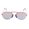 LGR Unisex Agadir Sonnenbrille Rote Gläser Schwarzer Rahmen 54/20/145 mm