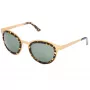 LGR Women's Feli Gold 09 Sonnenbrille - Handpoliertes Acetat-Gestell, grüne CR-39-Gläser, UV400-Schutz